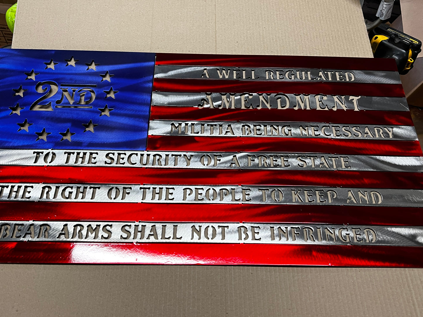 Second Amendment Metal Flag